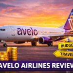 Avelo Airlines: Affordable Air Travel Made Simple Feature image showing an Avelo Airlines Boeing aircraft in flight with a clear blue sky, highlighting affordable and convenient U.S. air travel.